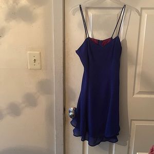 Nice Navy Blue Ruffle Dress